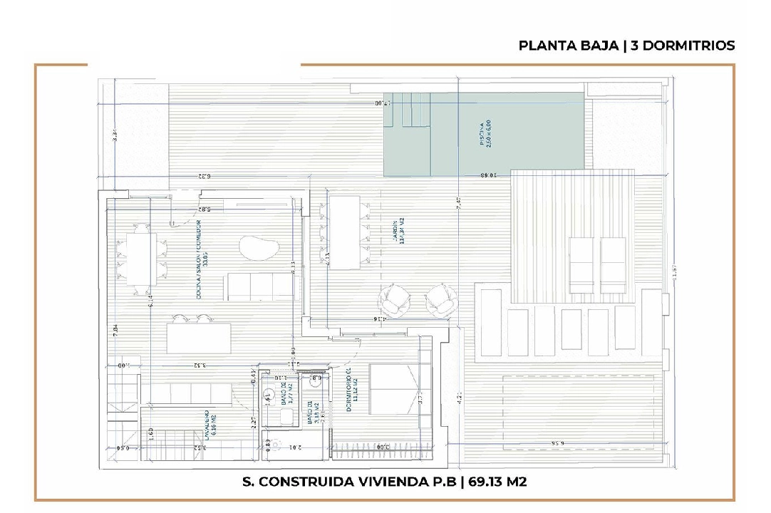 villa en Roldan en venta, superficie 113 m², estado first owner, parcela 198 m², 3 dormitorios, 2 banos, piscina, ref.: HA-RDN-120-E02-11