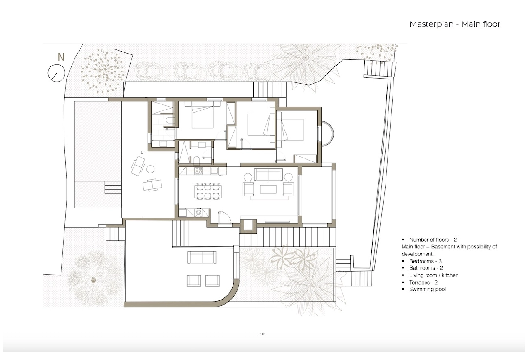 villa en Benissa(Baladrar) en venta, superficie 183 m², aire acondicionado, parcela 1136 m², 3 dormitorios, 2 banos, piscina, ref.: CA-H-1862-AMB-5