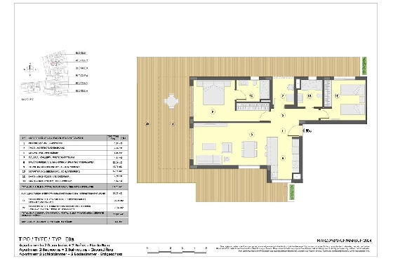 Etagen Apartment in Colonia de Sant Jordi zu verkaufen, Wohnfläche 118 m², Zustand Erstbezug, + fussboden, Klimaanlage, 2 Schlafzimmer, 2 Badezimmer, Pool, ref.: HA-MLN-163-A01-9