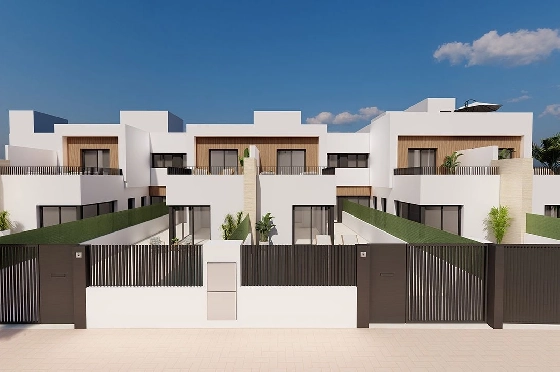 Reihenhaus in Santiago de la Ribera zu verkaufen, Wohnfläche 168 m², Zustand Erstbezug, Grundstück 126 m², 3 Schlafzimmer, 3 Badezimmer, Pool, ref.: HA-SRN-122-R01-11