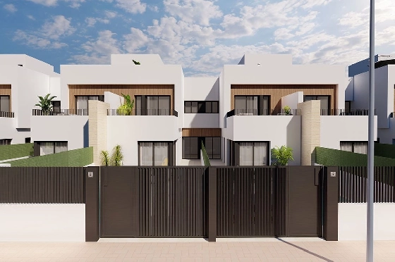 Reihenhaus in Santiago de la Ribera zu verkaufen, Wohnfläche 168 m², Zustand Erstbezug, Grundstück 126 m², 3 Schlafzimmer, 3 Badezimmer, Pool, ref.: HA-SRN-122-R01-13