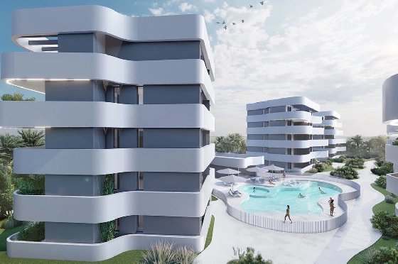 Penthouse Apartment in Guardamar del Segura zu verkaufen, Wohnfläche 97 m², Zustand Erstbezug, Klimaanlage, 2 Schlafzimmer, 2 Badezimmer, Pool, ref.: HA-GUN-431-A02-3