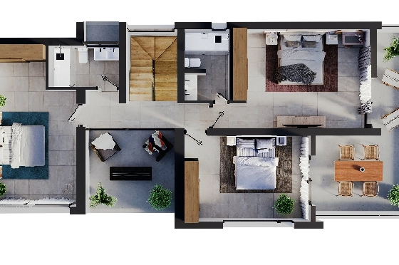 Villa in Calpe zu verkaufen, Wohnfläche 324 m², Baujahr 2025, Klimaanlage, Grundstück 800 m², 3 Schlafzimmer, 3 Badezimmer, Pool, ref.: AM-12624DA-6