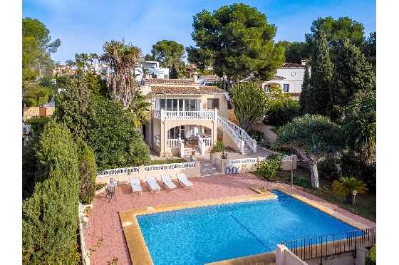 Villa in Moraira zu verkaufen, Wohnfläche 270 m², Klimaanlage, Grundstück 897 m², 3 Schlafzimmer, 3 Badezimmer, Pool, ref.: AM-12629DR-33
