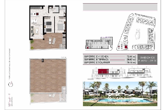 Penthouse Apartment in Ciudad Quesada zu verkaufen, Wohnfläche 163 m², Zustand Erstbezug, Klimaanlage, 2 Schlafzimmer, 2 Badezimmer, Pool, ref.: HA-CQN-120-A02-16