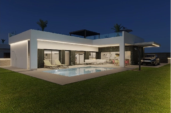 Villa in Algorfa zu verkaufen, Wohnfläche 318 m², Zustand Erstbezug, Grundstück 455 m², 3 Schlafzimmer, 2 Badezimmer, Pool, ref.: HA-ARN-140-E04-3