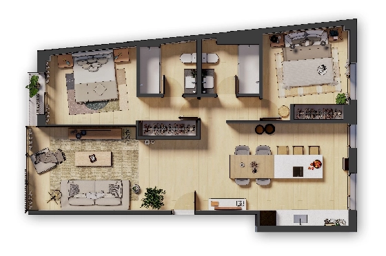 Apartment in Palma De Mallorca(Palma centre) zu verkaufen, Wohnfläche 82 m², Grundstück 88 m², 2 Schlafzimmer, 2 Badezimmer, ref.: TW-6-PALMA-30
