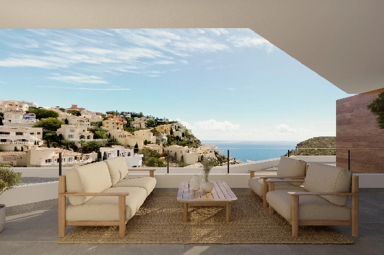 Apartment in Benitachell(Cumbre del Sol) zu verkaufen, Wohnfläche 117 m², 3 Schlafzimmer, 2 Badezimmer, Pool, ref.: VA-PG067-36