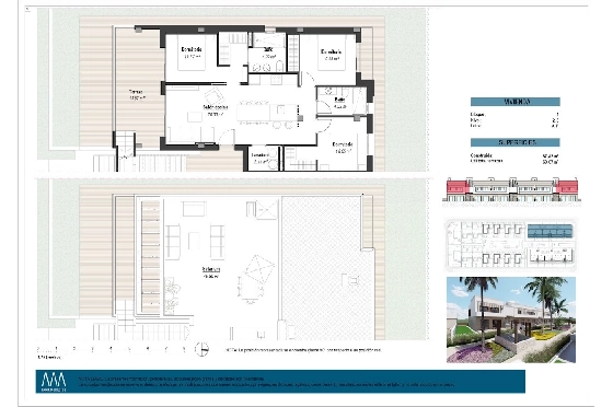 Penthouse Apartment in Los Alcazares zu verkaufen, Wohnfläche 145 m², Zustand Erstbezug, 3 Schlafzimmer, 2 Badezimmer, Pool, ref.: HA-LAN-451-A02-15