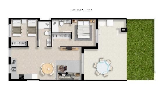 Apartment in Torrevieja(La Mata, Torrevieja, Costa Blanca) zu verkaufen, Wohnfläche 65 m², Grundstück 115 m², 2 Schlafzimmer, 2 Badezimmer, Pool, ref.: TW-EDEN-BEACH-2-27