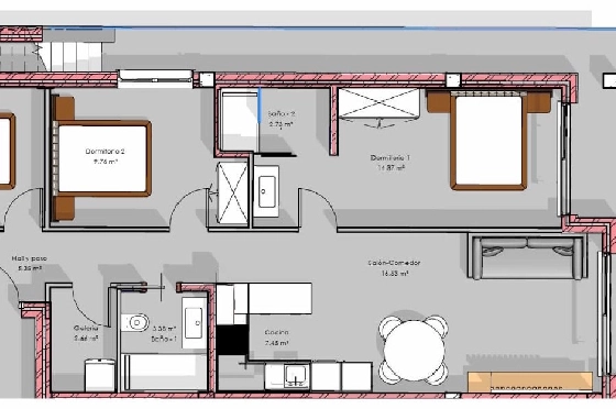 Penthouse Apartment in Guardamar del Segura zu verkaufen, Wohnfläche 182 m², Zustand Erstbezug, 3 Schlafzimmer, 2 Badezimmer, Pool, ref.: HA-GUN-439-A04-10